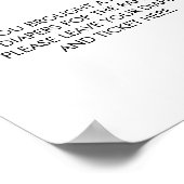 おむつラッフルサインモダンミニマルシンプルリスト ポスター (角)