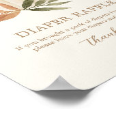 おむつラッフルサイン小さなかぼちゃの赤ちゃんシャワー ポスター (角)