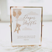 おむつラッフルサイン我々は赤ちゃんシャワーを心待ちできる ポスター