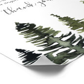 おむつラッフルサイン松の木ウッドランドベビーシャワー ポスター (角)