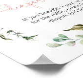 おむつラッフルサイン秋フローラカボチャ赤面ピンク ポスター (角)