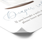 おむつラッフルサイン航海の帆船ベビーシャワー ポスター (角)