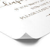 おむつラッフルサイン赤ちゃんシャワーウッドランドキノコ ポスター (角)