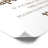 おむつラッフルサイン赤ちゃんシャワーウッドランドフェアリー ポスター (角)