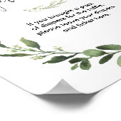 おむつラッフルサイン赤ちゃんシャワー緑リース ポスター (角)