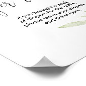 おむつラッフルサイン赤ちゃんシャワー緑金ゴールド ポスター (角)