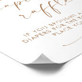 おむつラッフルサイン |ボホー性別おむつリビール ポスター (角)