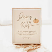 おむつラッフルサイン、秋カボチャ赤ちゃんシャワー ポスター