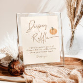 おむつラッフルサイン、秋カボチャ赤ちゃんシャワー ポスター