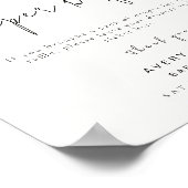 おむつラッフルサイン Boho Clothes Baby Shower | Boho Clothes ポスター (角)