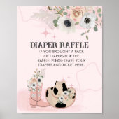 おむつラッフルサドルアップウェスタン女性のカーボーイテーマ ポスター (正面)