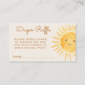 おむつラッフルサンシャインベビーシャワー エンクロージャーカード (正面)