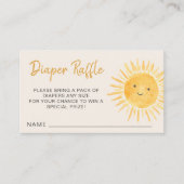 おむつラッフルサンシャインベビーシャワー エンクロージャーカード (正面)