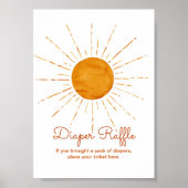 おむつラッフルサンシャインベビーシャワー ポスター (正面)