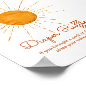 おむつラッフルサンシャインベビーシャワー ポスター (角)