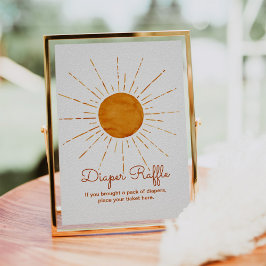 おむつラッフルサンシャインベビーシャワー ポスター