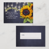 おむつラッフルサンフラワーベビーシャワーインサートカード エンクロージャーカード (正面/裏面)