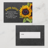 おむつラッフルサンフラワーベビーシャワーインサートカード エンクロージャーカード (正面/裏面)