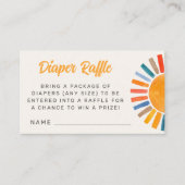 おむつラッフルサンベビーシャワーエンクロージャカード エンクロージャーカード (正面)