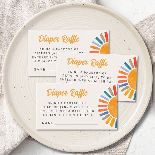 おむつラッフルサンベビーシャワーエンクロージャカード エンクロージャーカード