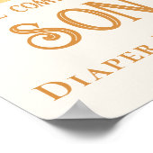 おむつラッフルサンベビーシャワーサイン ポスター (角)