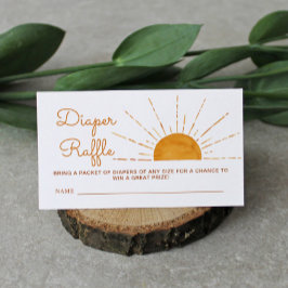 おむつラッフルサンベビーシャワー エンクロージャーカード