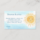 おむつラッフルサンボーイズベビーシャワー エンクロージャーカード (正面)