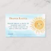 おむつラッフルサンボーイズベビーシャワー エンクロージャーカード (正面)