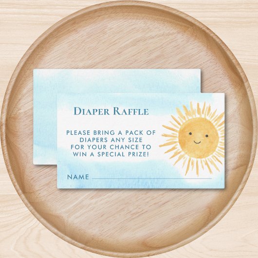おむつラッフルサンボーイズベビーシャワー エンクロージャーカード