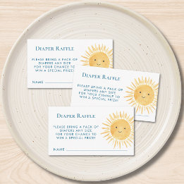 おむつラッフルサンボーイズベビーシャワー エンクロージャーカード