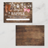 おむつラッフルジェンダーリビールブーツまたは弓カード コーリングカード (正面/裏面)