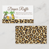 おむつラッフルジャングルサファリベイビーシャワーカード エンクロージャーカード (正面/裏面)
