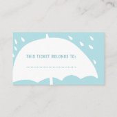 おむつラッフルスタイリッシュ傘雨ベビーシャワー エンクロージャーカード (裏面)