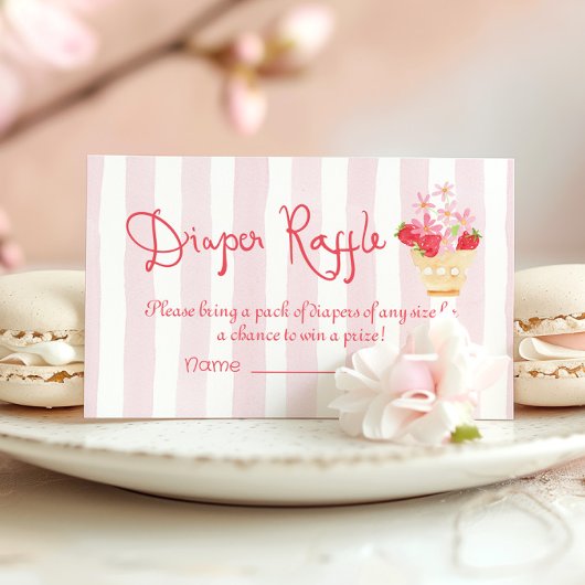 おむつラッフルストロベリースイーツお洒落 エンクロージャーカード