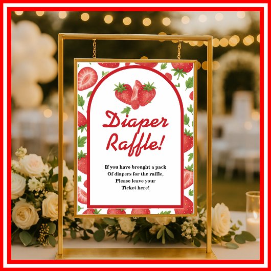 おむつラッフルストロベリースイートゲーム ポスター