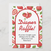 おむつラッフルストロベリースイートゲーム 招待状 (正面)