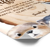 おむつラッフルスライス動物赤ちゃんシャワーゲームサイン ポスター (角)