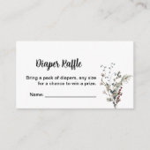 おむつラッフルズウィンターベリー素朴なボホワイルドフラワー エンクロージャーカード (正面)