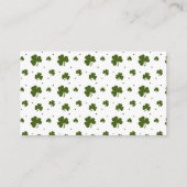 おむつラッフルセントパトリックの日ベビーシャワー エンクロージャーカード (裏面)
