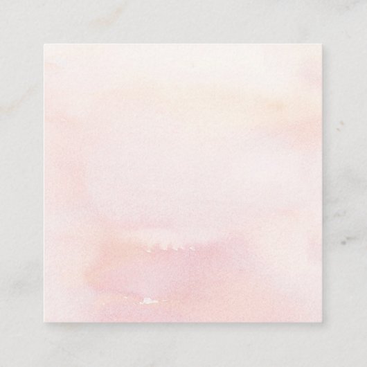 おむつラッフルソフトピンクフローラベビーシャワー スクエア名刺 (裏面)