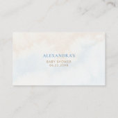 おむつラッフルダスティブルーバラ開花ベビーシャワー エンクロージャーカード (裏面)