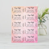 おむつラッフルチケットかわいいレインボーベビーシャワー 招待状 (スタンド正面)