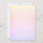 おむつラッフルチケットかわいいレインボーベビーシャワー 招待状 (裏面)