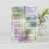 おむつラッフルチケットかわいいレインボーベビーシャワー 招待状 (スタンド正面)