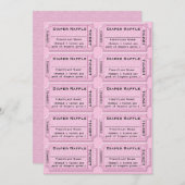 おむつラッフルチケットかわいい赤ちゃんシャワー 招待状 (正面/裏面)