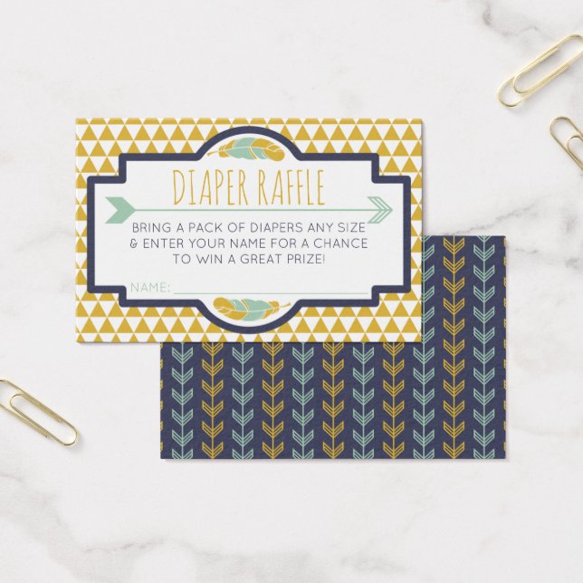 おむつラッフルチケットアステカ、矢印、トライバル (オフィス)