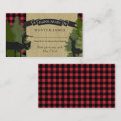 おむつラッフルチケットウッドランドディアアントラー男の赤ちゃん エンクロージャーカード (正面/裏面)