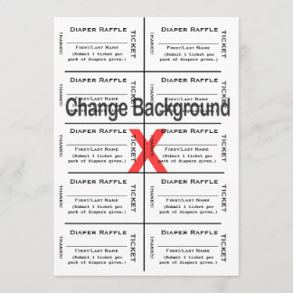 おむつラッフルチケットカスタム作成 招待状