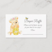 おむつラッフルチケットガールテディベアハニービー エンクロージャーカード (正面)