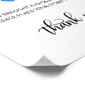 おむつラッフルチケットサイン白黒ベビーシャワー ポスター (角)